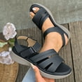 thumbnail image 1 of Miluxas Womens Arch Support Sandals Comfortable Lightweight Athletic Hiking Sandals Water Shoes Black 6.5(38), 1 of 7