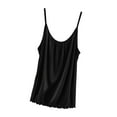 thumbnail image 1 of Miluxas Womens Cami Pajama Blouse Sleeveless Tank Top Pjs Soft Sleepwear Black 8(L), 1 of 3