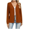 thumbnail image 1 of Miluxas Womens Cardigan Sweaters Loose Long Sleeve Lightweight Open Front Button Down Knit Cardigans Orange XL(XL), 1 of 5