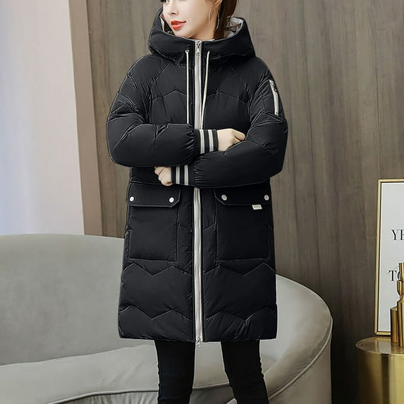 Miluxas Womens Coat Women's Comfy Stylish Autumn and Winter Long Sleeve Button Pocket Keep Warm Casual Long Cardigan Tops Black 14(XXXL)