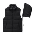 thumbnail image 1 of Miluxas Womens Fall Vests Sleeveless Jacket Zip up Hoodie Pockets Warm Winter Outerwear Black XXXL(XXXL), 1 of 8
