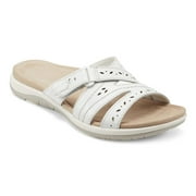 Miluxas Womens Fashion Orthotic Slides Ladies Lightweight Athletic Yoga Mat Sandals Slip On Thick Cushion Slippers Sandals with Comfortable Plantar Fasciitis Arch Support White 8.541