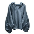 thumbnail image 1 of Miluxas Womens Fashion Tops Solid Hoodies for Women Pullover Oversized Sweatshirts Long Sleeve Shirts Loose Fit Navy XL(XL), 1 of 3