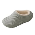 thumbnail image 1 of Miluxas Womens House Slippers Slip on Snow Winter Warm Fleece Lined Slippers Indoor Outdoor Waterproof Thick Soled Cotton Shoes Green 6.5(38), 1 of 6