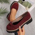 thumbnail image 1 of Miluxas Womens Loafers Slip On Casual Chunky Platform Heel Loafers Classic Penny Dressy Comfy Business Work Shoes Wine 6.5(38), 1 of 9