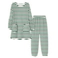thumbnail image 1 of Miluxas Womens Loungewear Set Fleece Two Piece Sweatshirt Striped Color Blocking Fleece Lined Sweatshirts & Sweatpant Soft Pajamas Green S(S), 1 of 5