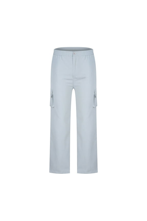 Womens Pants Plus Size Women's Cargo Pants Trousers Work Wear Solid Combat with 6 Pocket Full Pants Gray 16(4XL)