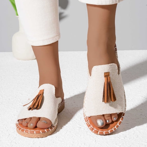 Miluxas Womens Sandals , Lace Up Sandals for Women, Open Toe Strappy Sandals for Women, Tie up Sandals for Women, Ankle Wrap Flat Sandals White 7.5(40)