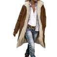 thumbnail image 1 of Miluxas Womens Sherpa Lined Jackets Winter Warm Soft Fleece Long Zip up Hoodies Outerwear Shackets Coats with Pockets Coffee S(S), 1 of 6