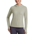 thumbnail image 1 of Miluxas Womens Sun Hoodie UPF 50+ UV Protection Long Sleeve Hoody Jackets Lightweight Rash Guard Outdoor Sun Shirts for Hiking Fishing Active Beige, 1 of 7
