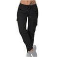 thumbnail image 1 of Miluxas Womens Sweatpants Clearance Baggy Comfy Lounge Pants Yoga Joggers Workout Scrub Clothes Casual Fall Fashion Black 2(XS), 1 of 7