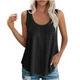 thumbnail image 1 of Miluxas Womens Tank Tops Clearance Eyelet Embroidery Shirts Summer Sleeveless for Women 2024 Cute Spring Going Out Clothes Trendy Black 8(L), 1 of 5