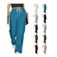 thumbnail image 1 of Miluxas Womens Y2K Wide Leg Cargo Pants Drawstring High Waist Loose Parachute Pants with Pockets Outdoor Hiking Pants for Travel Casual Wear White, 1 of 9