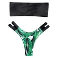 thumbnail image 1 of Miluxas Womens swimsuits ,Women Floral Print Bikini Set Push-Up Swimsuit Beachwear Padded Swimwear Black L(L), 1 of 5