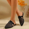 thumbnail image 1 of Miluxas Woven Flats Mules for Women Pointed Closed Toe Casual Slides Slip On Comfortable Dress Shoes Black 6.5(38), 1 of 8