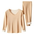 thumbnail image 1 of Miluxas thermal Underwear for Women Long Johns, Base Layer Women Cold Weather Top Bottom Khaki 10(XL), 1 of 2
