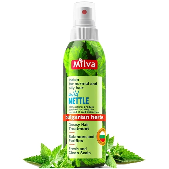 Milva Hair Tonic with Nettle Extract - Sebum Control Lotion for Oily Hair & Roots - Greasy Hair Care Solution for Men & Women
