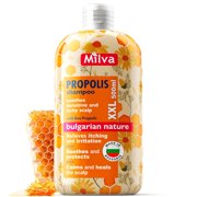 Milva Itchy Scalp Shampoo with Propolis - 17 Fl Oz Natural Anti Dandruff Dry Scalp Treatment with Honey Bee Soothing Formula for Irritated, Flaky Skin - Strengthens Hair & Prevents Breakage - 500ml