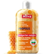 Milva Itchy Scalp Shampoo with Propolis - 6.7 Fl Oz Honey Bee Propolis Shampoo - Itchy Scalp Treatment & Anti Dandruff - Strengthens, Prevents Breakage & Protects Hair - Made in Bulgaria - 200ml