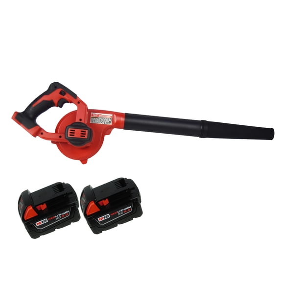 Milwaukee 0884-20 18V Cordless Handheld Blower with (2) 5.0Ah Batteries