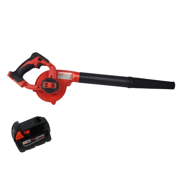 Milwaukee 0884-20 18V Cordless Handheld Blower with 5.0Ah Battery
