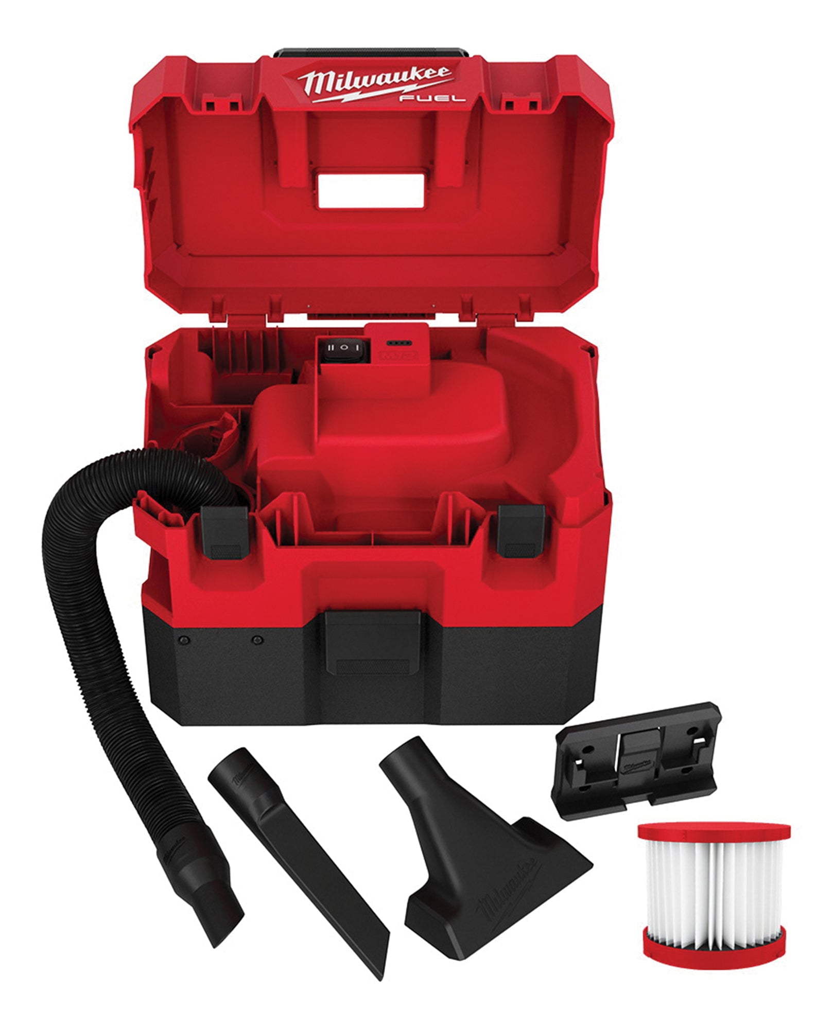 Milwaukee M12 FUEL 1.6 Gal Cordless Wet/Dry Vacuum (0960-20) – 45 CFM, HEPA Filter, Compact, Tool Only