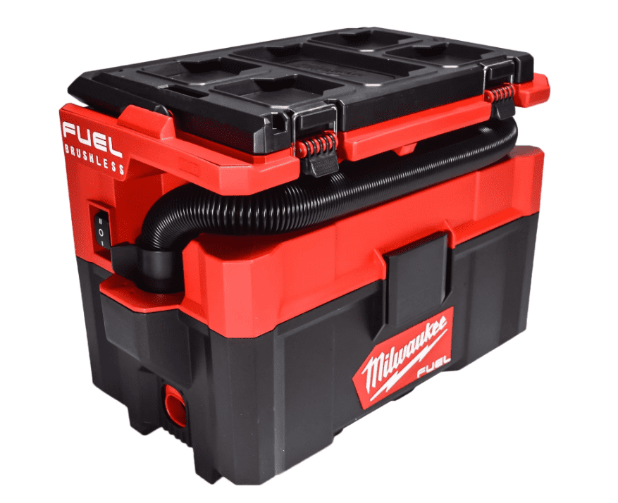 Milwaukee M18 FUEL PACKOUT 2.5 Gallon Cordless Wet/Dry Vacuum (0970-20) Bare Tool, HEPA Filter, Modular Storage Compatible