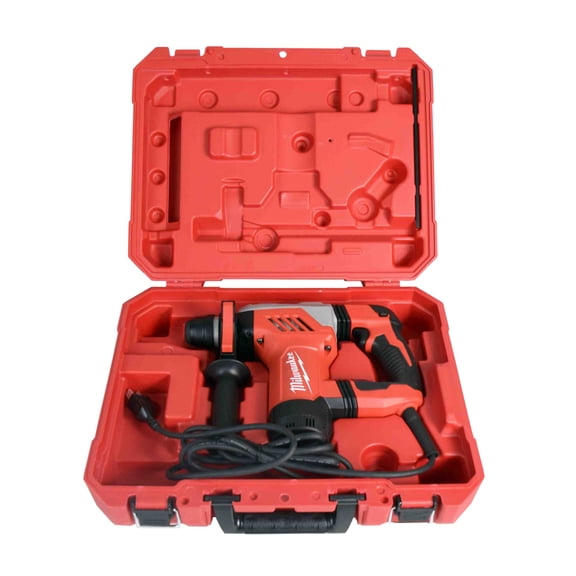 Milwaukee 1-1/8" SDS-Plus Rotary Hammer Kit  8.0 AMP Corded Hammer Drill with Anti-Vibration Technology, Variable Speed, Hammer/Drill/Chisel Modes, Side Handle, Depth Rod, Carrying Case