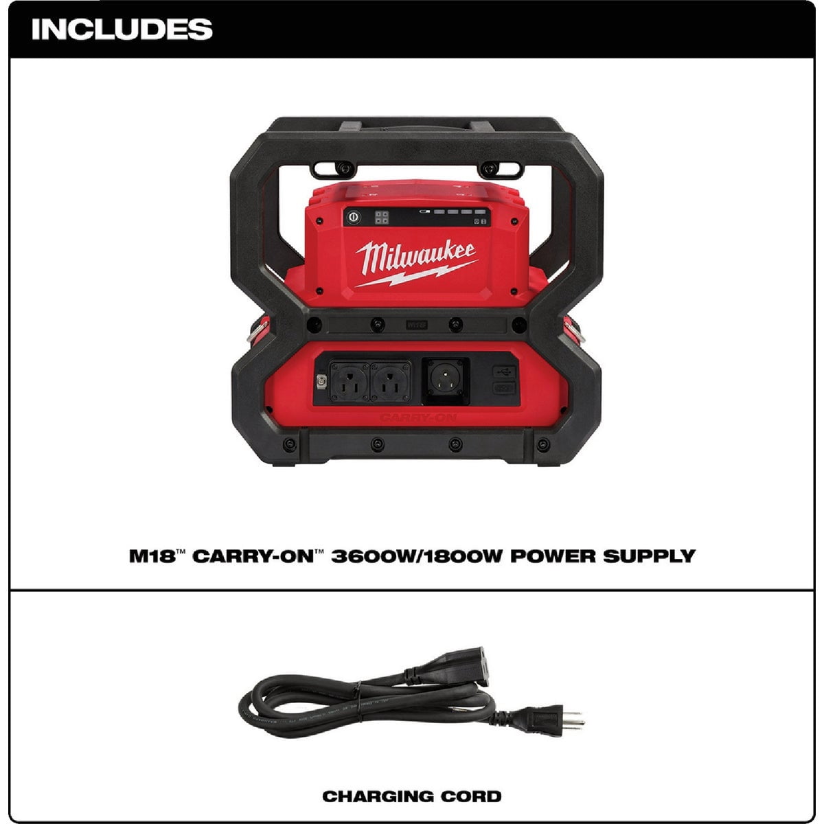 Milwaukee 1800W Continuous / 3600W Peak Portable Power Station