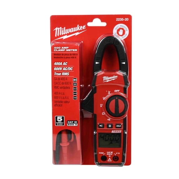 Milwaukee 2235-20 Heavy Duty 400 Amp True-RMS Digital Clamp Meter