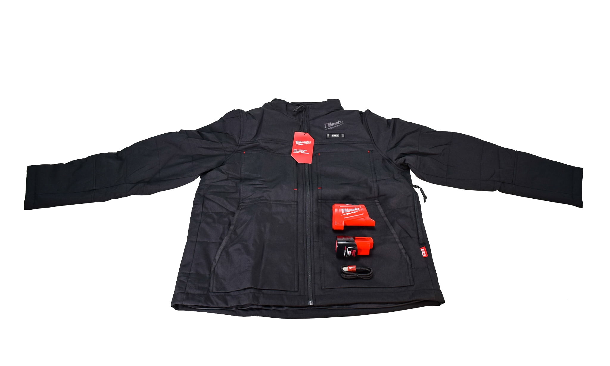 Milwaukee 234B-21L 12V Women's Heated AXIS Jacket Kit Black (Large) with  3.0Ah Lithium Ion Battery  Charger