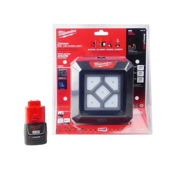 Milwaukee 2364-20 M12 12V Compact Flood Light with 2.0 Ah Battery Pack