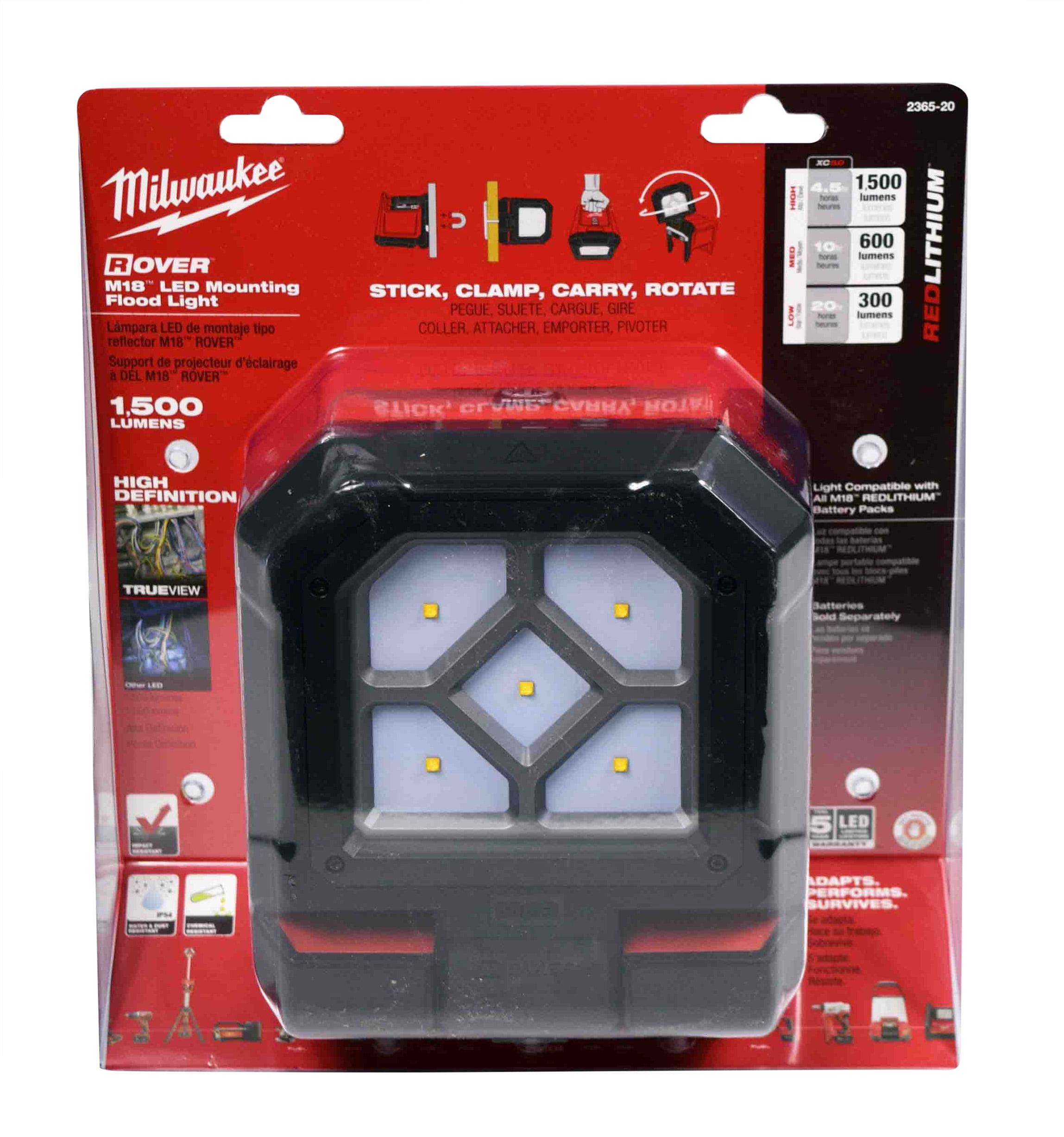 Milwaukee 2365 20 M18 Rover Mounting Flood Light