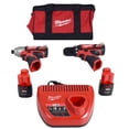 thumbnail image 1 of Milwaukee M12 12V Cordless Power Tool Combo Kit 1.5Ah, 2 Pack, 1 of 4