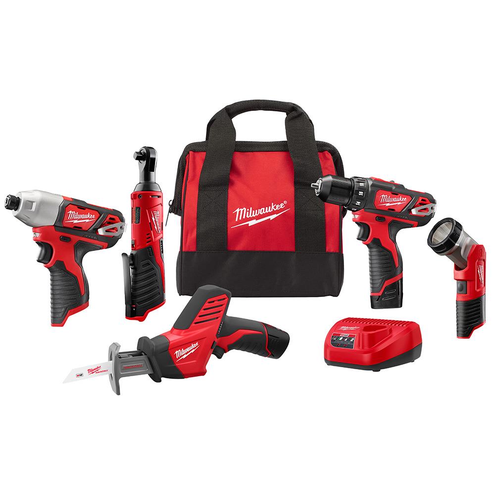 Milwaukee M12 12 V Cordless Brushed 5 Tool Combo Kit Sansujyuku sansujyuku.com