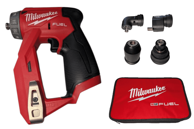 Milwaukee 2505-20 M12 FUEL 4-in-1 Installation Drill/Driver – 300 in-lbs Torque, 16 Position Head System, Brushless Motor (Bare Tool)