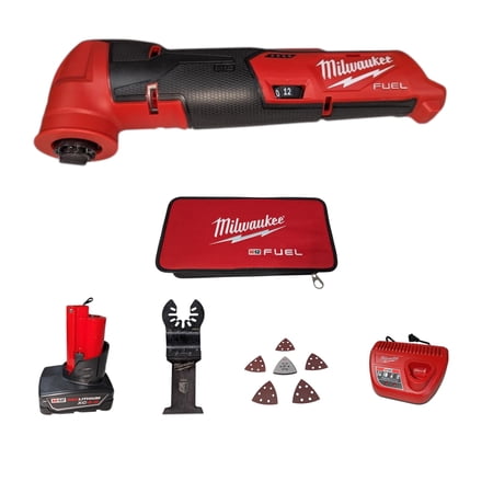 Milwaukee M12 FUEL Oscillating Multi-Tool Kit 2526-21XC – 12V Cordless Brushless Power Tool with XC4.0 Battery – Fastest Cut Speed, Low Vibration, Tool-Free Blade Change