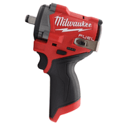 Milwaukee 2563-20 M12 FUEL 1/2" Stubby Impact Wrench Bare Tool   Compact Cordless Power Tool with 550 ft-lbs Torque, LED Lights, 4-Mode Control
