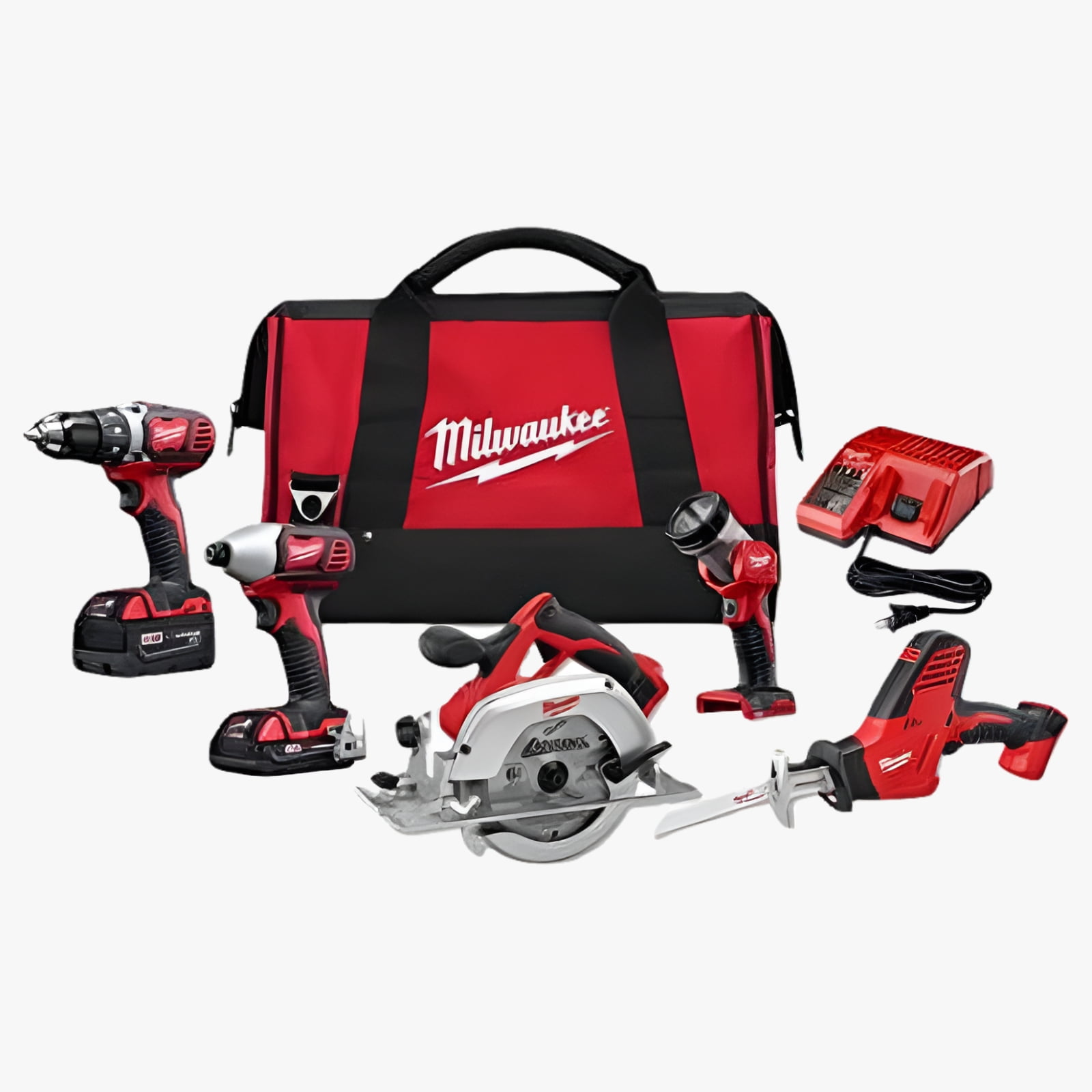 Milwaukee M18 Lithium Ion Cordless Drill Impact Driver Power Set 5 Tool Combo Kit 2695 25CX Walmart
