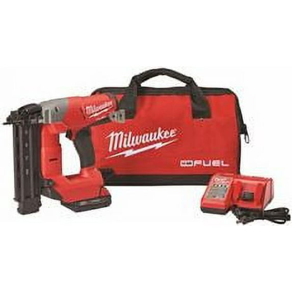 Milwaukee 2742-21CT M18 Fuel Lithium Ion Brushless Cordless 16Gauge Angled Finish Nailer Kit Model 247221CT