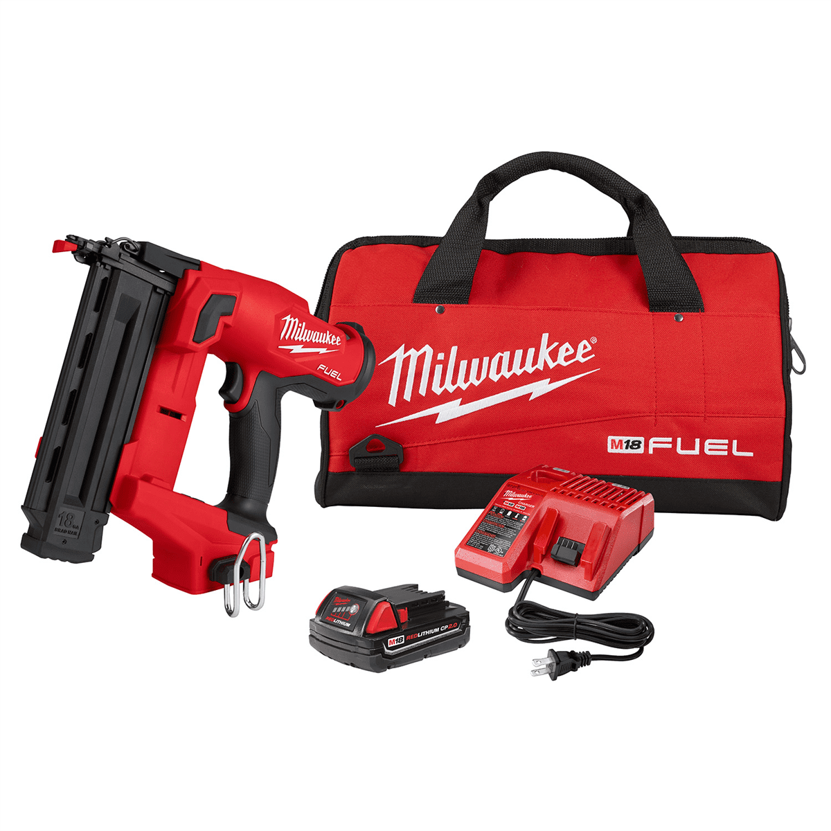 Milwaukee Tool M18 FUEL 18 Gauge Brad Nailer Kit