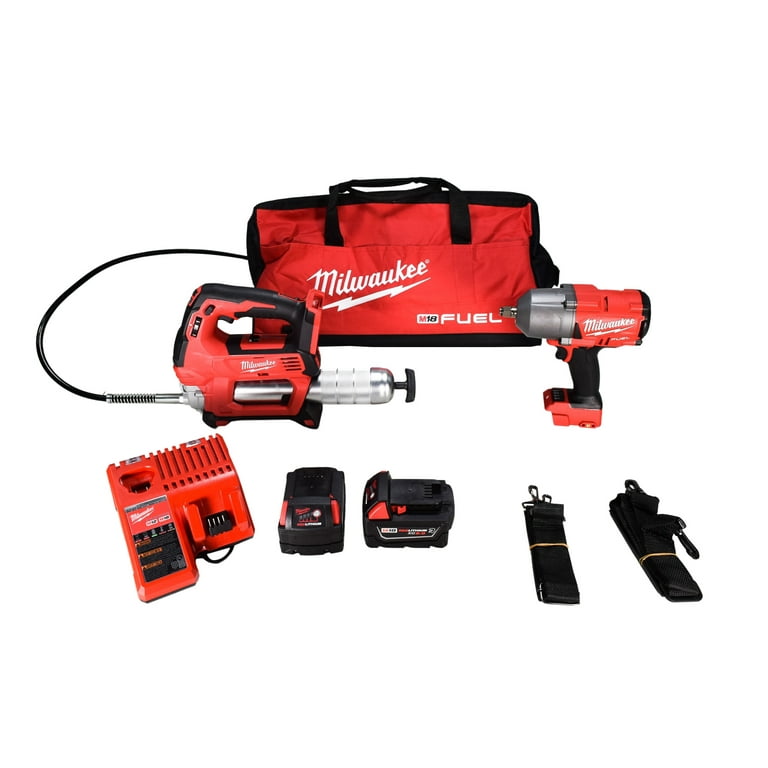 M18 FUEL 18V Lithium-Ion Brushless Cordless 1/2 in. Impact Wrench  w/Friction Ring Kit w/One 5.0 Ah Battery and Bag