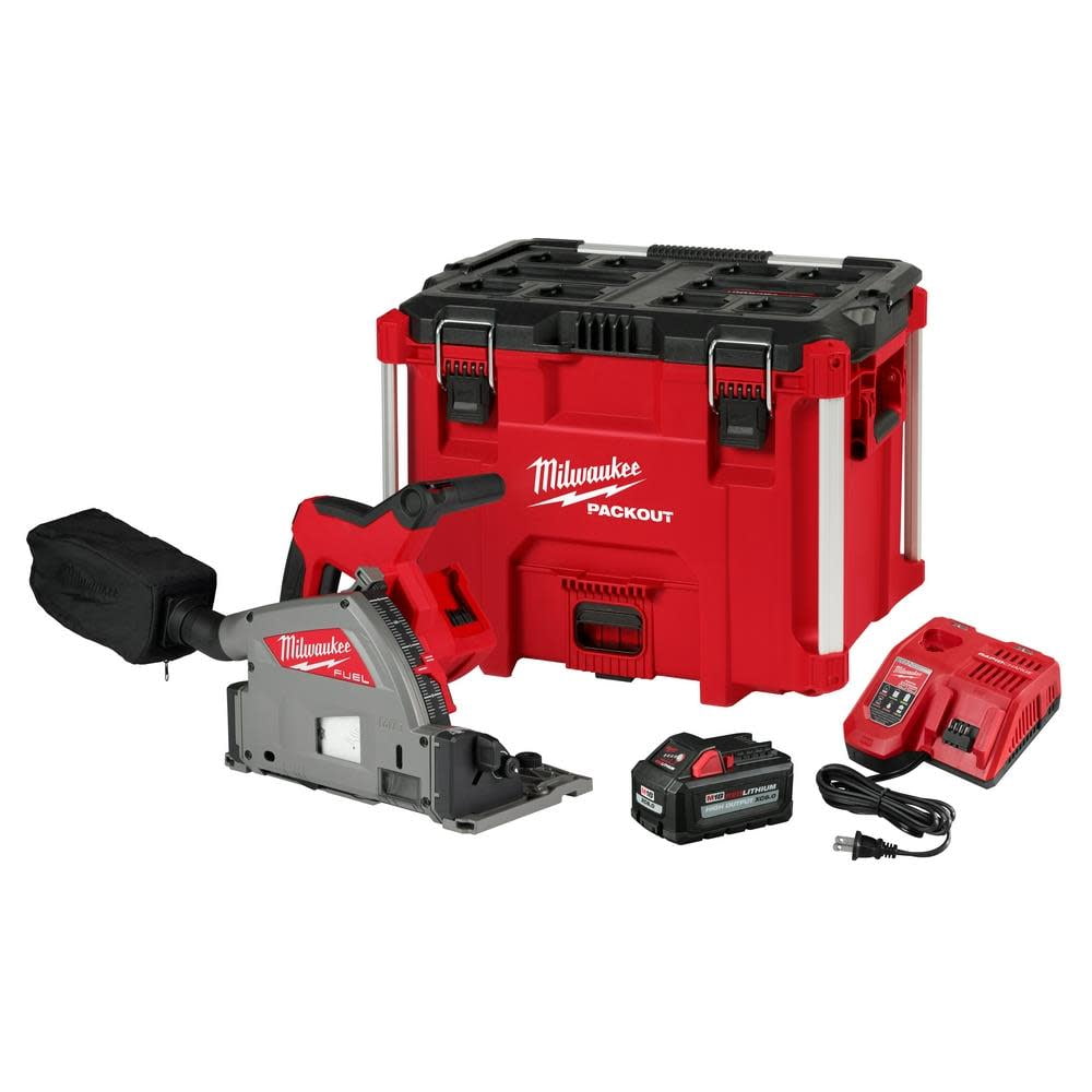 Milwaukee 2831 21 M18 FUEL 18 Volt Lithium Ion Brushless Cordless 6 12 in. Plunge Track Saw PACKOUT Kit with One 6.0 Ah Battery in Nepal at NPR 0 Rating 4