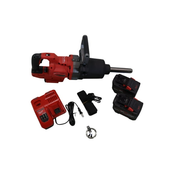 Milwaukee 2869-22HD M18 FUEL 18V Lithium-Ion Brushless Cordless 1 in. Impact Wrench Extended Reach D-Handle Kit w/Two 12.0 Ah Batteries