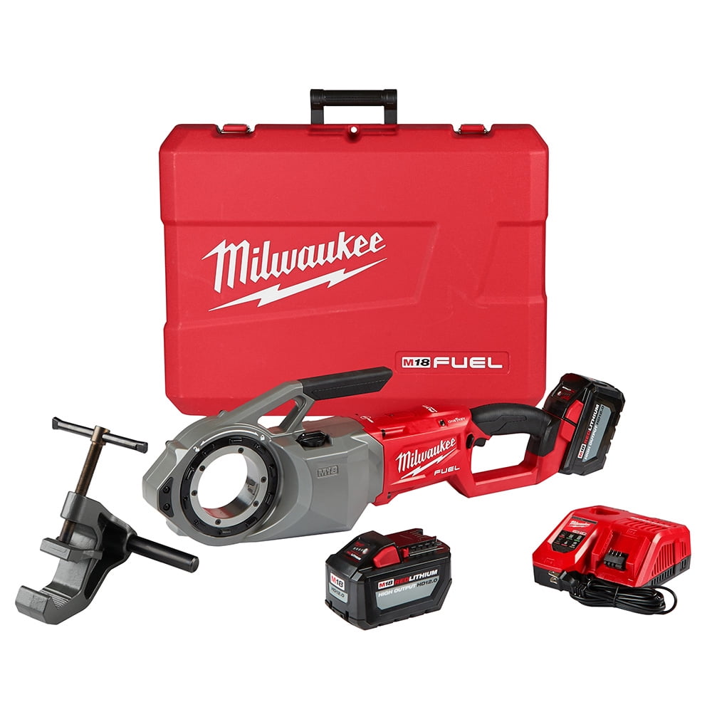 Milwaukee M18 Fuel One-Key Cordless Brushless Pipe Threader Kit with ...