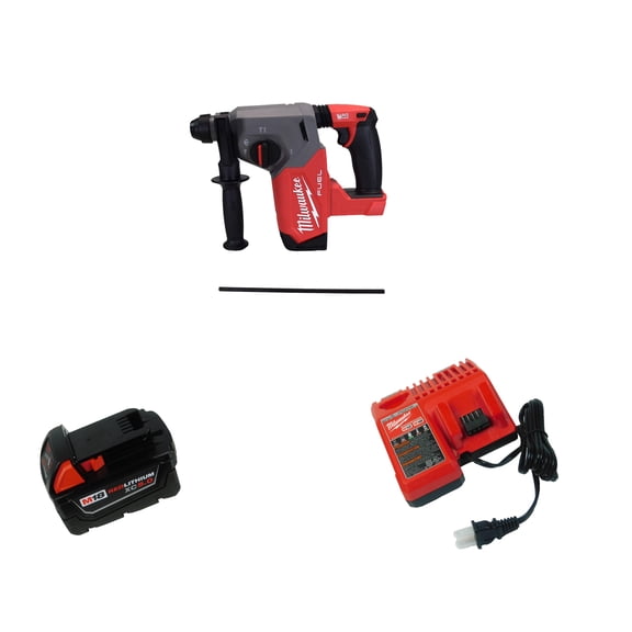 Milwaukee 2912-20 18V 1" SDS Plus Rotary Hammer w/ 5.0Ah Battery & Charger