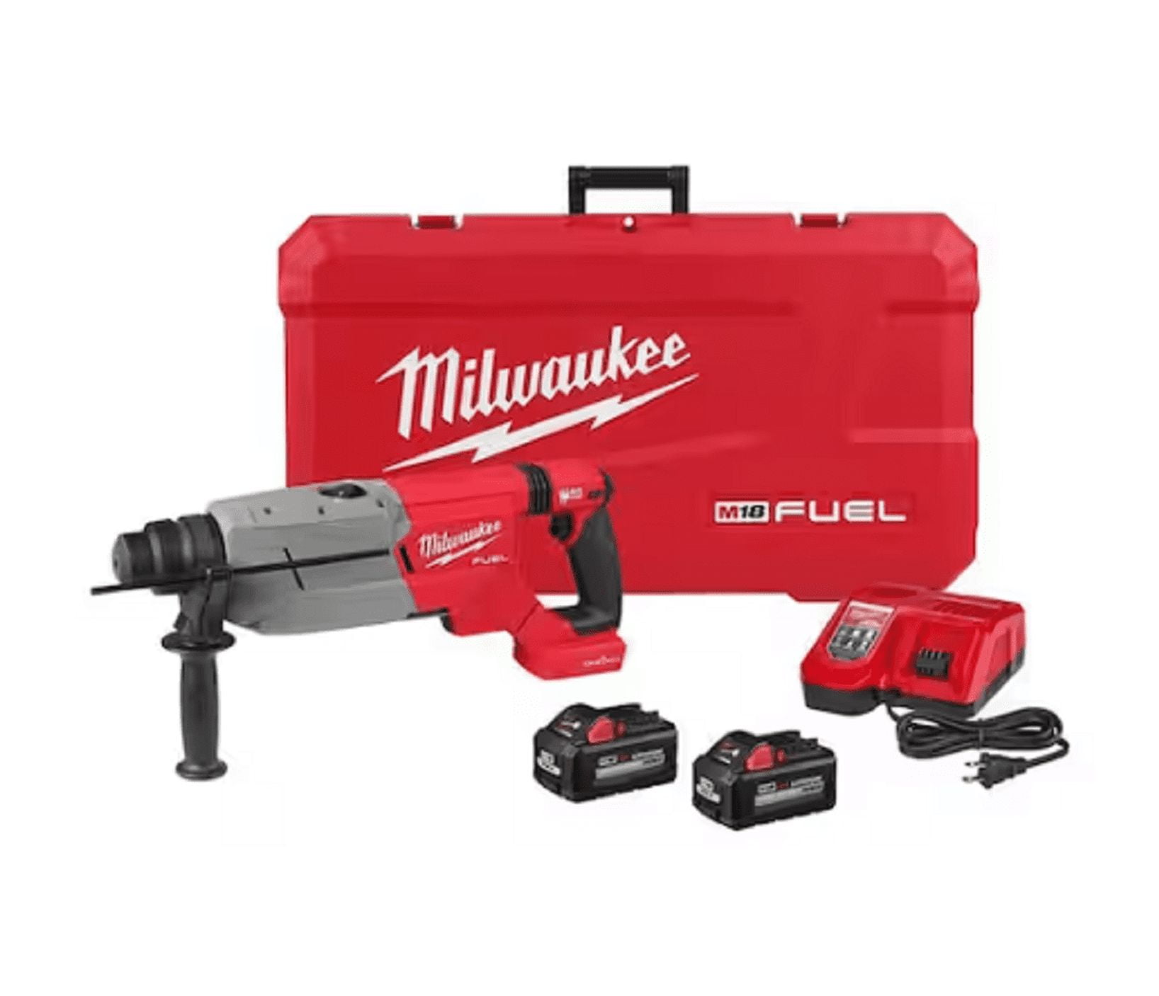 Milwaukee 2916-22 M18 FUEL ONE-KEY 18V Lithium-Ion Brushless Cordless 1-1/4 in. SDS-Plus D-Handle Rotary Hammer Kit