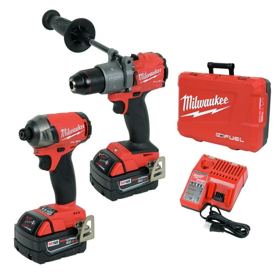 Milwaukee 2999-22 M18 FUEL Brushless Cordless Surge Impact and Hammer Drill Kit