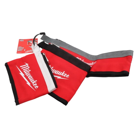 Milwaukee 3PC Multi-Size Zipper Tool Pouches Heavy Duty No. 10 Canvas Construction, Rugged Metal Zippers, Weather-Resistant Stand-Up Base, Includes 6, 8 & 14 Pouches Tool Storage Solutions