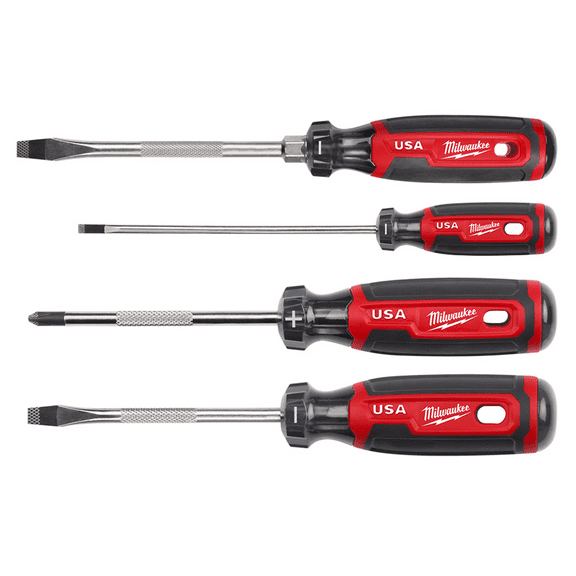 Milwaukee Tool 4PC Cushion Grip Screwdriver Set (USA)